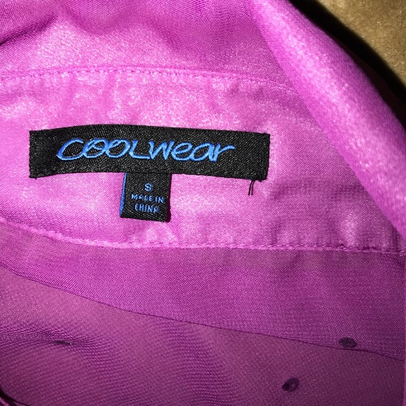 Magenta chiffon blouse - Picture 2 of 2